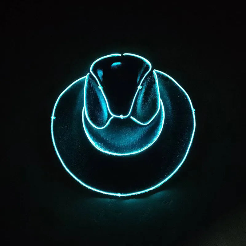 Neon Outlaw Transparent LED Cowboy Hat | Rave Set