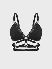Dark Shadow Women's Strap Top | Rave Set