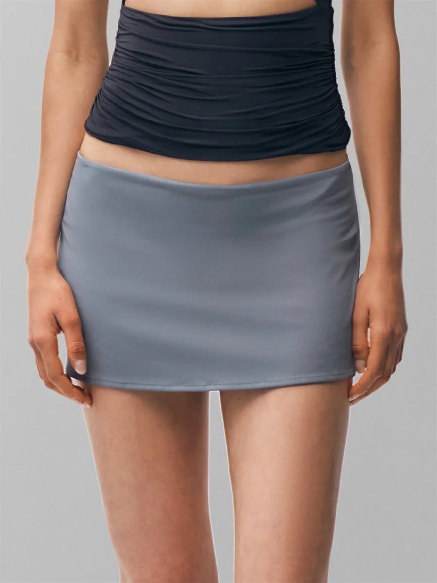 Classic Gray Mini Skirt for Women | Rave Set