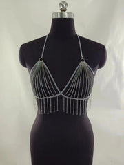 Crystal Drape Chain Women's Top | Rave Set