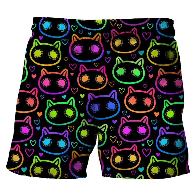 Multicolor Drawstring Board Shorts for Men | Rave Set