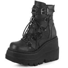 Bold Edge Platform Boots for Women Black | Rave Set