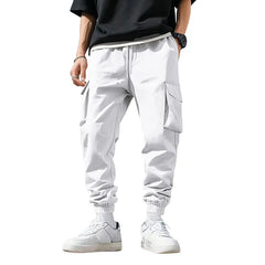 Coreplay Utility Fit Men's White Cargo Joggers | Rave Set