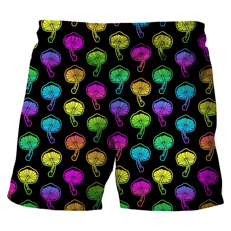 Multicolor Drawstring Board Shorts for Men | Rave Set