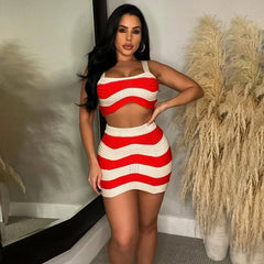Scarlet Sands Women's 2pc Knit Set | Rave Set