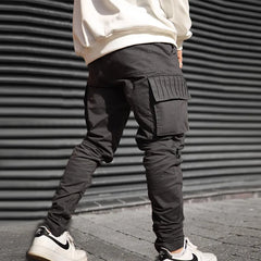 Zipper Pocket Cargo Pants for Men Gray| Rave Set