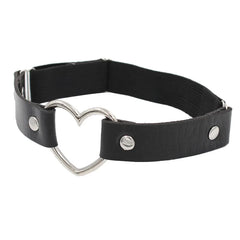 Black Heart Buckle Thigh Garter | Rave Set