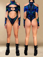 Sleek Cosplay Bodysuit for Women Midnight Blue | Rave Set