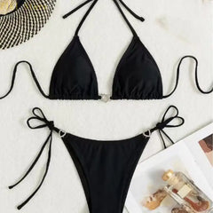 Dark Aura Women's Heart Ring Bikini Set | Rave Set
