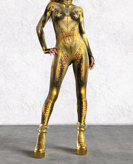 Golden Relic Metallic Jumpsuit | Rave Set