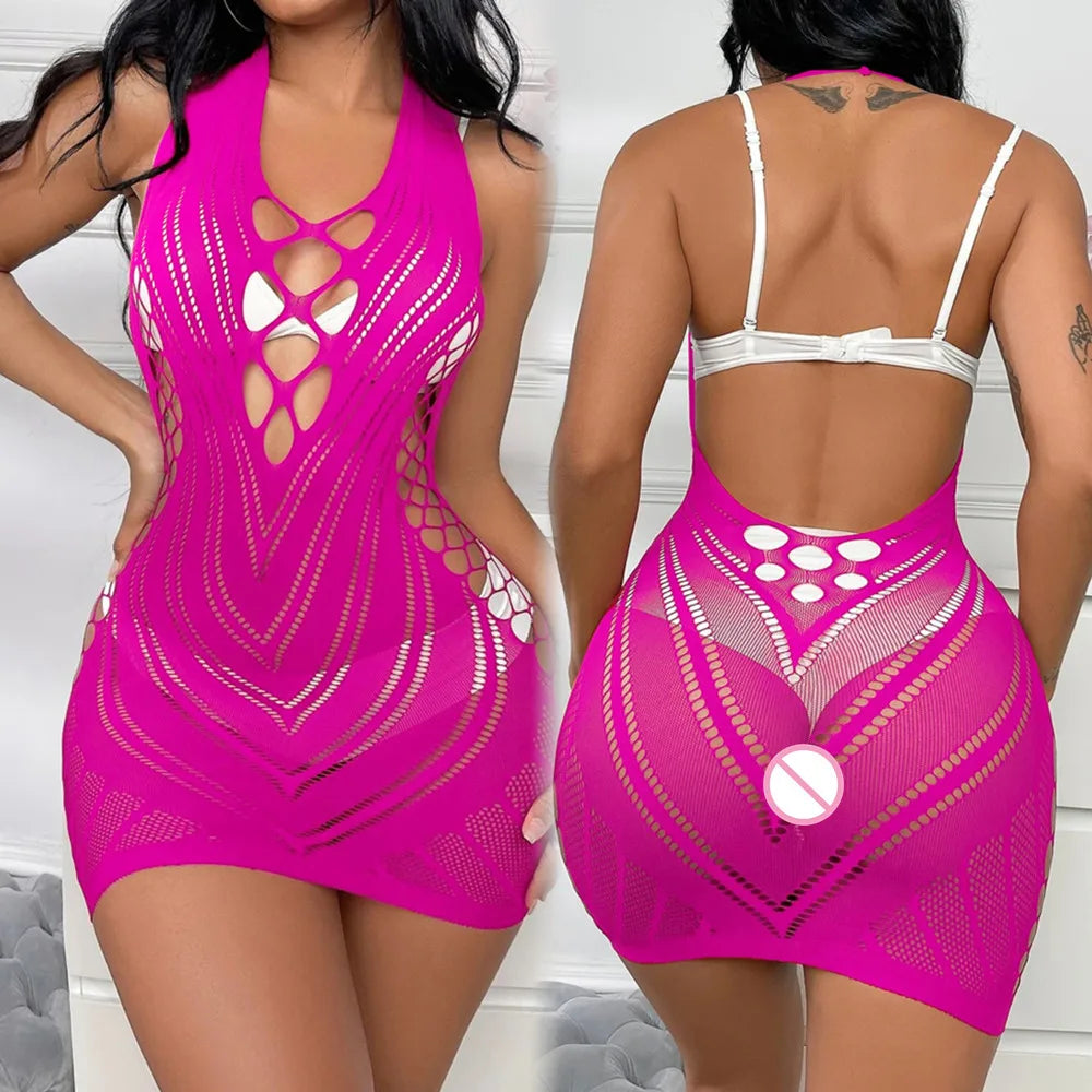 Vibe Curve Cutout Halter Dress | Rave Set