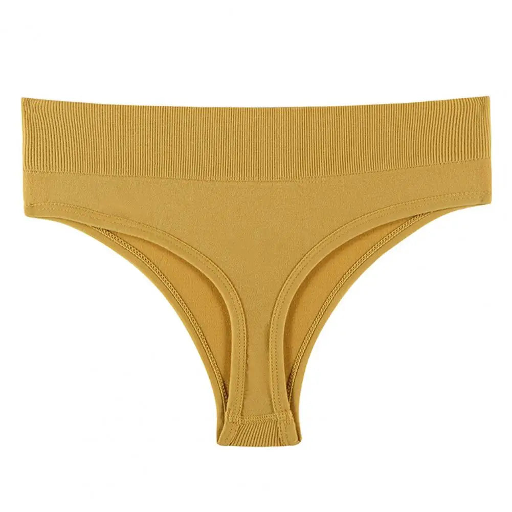 Women's Yellow Aura Seamless Cheeky Bottom | Rave Set