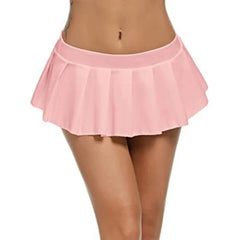 Low Rise Pleated Mini Skirt for Women Pink | Rave Set