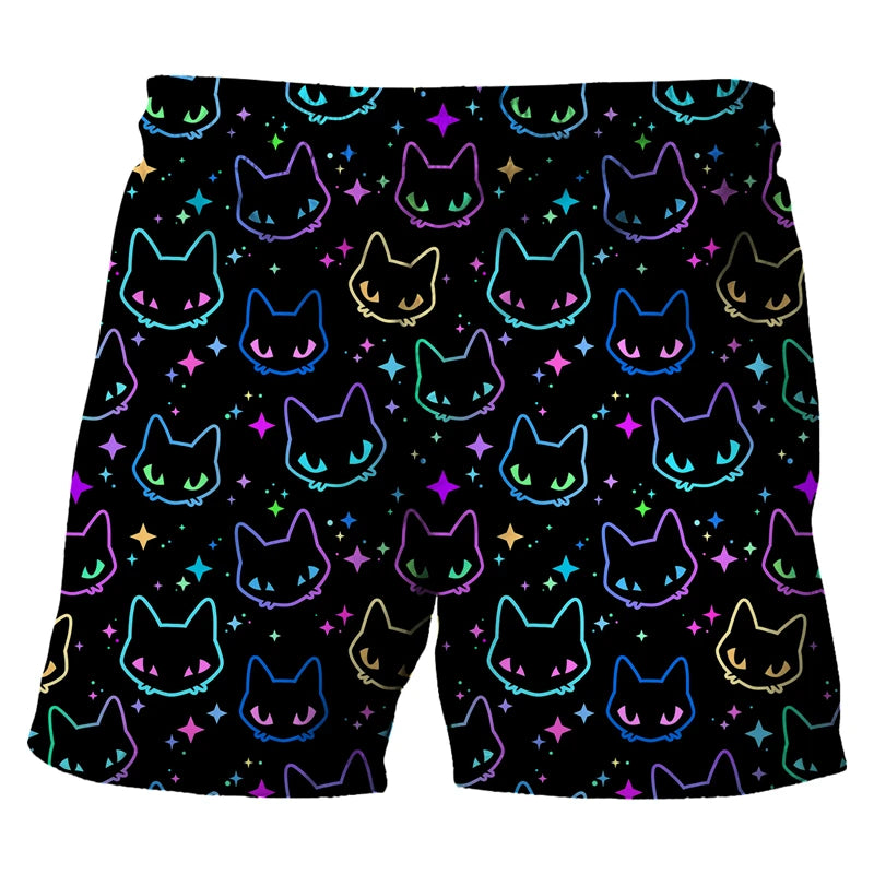 Multicolor Drawstring Board Shorts for Men | Rave Set