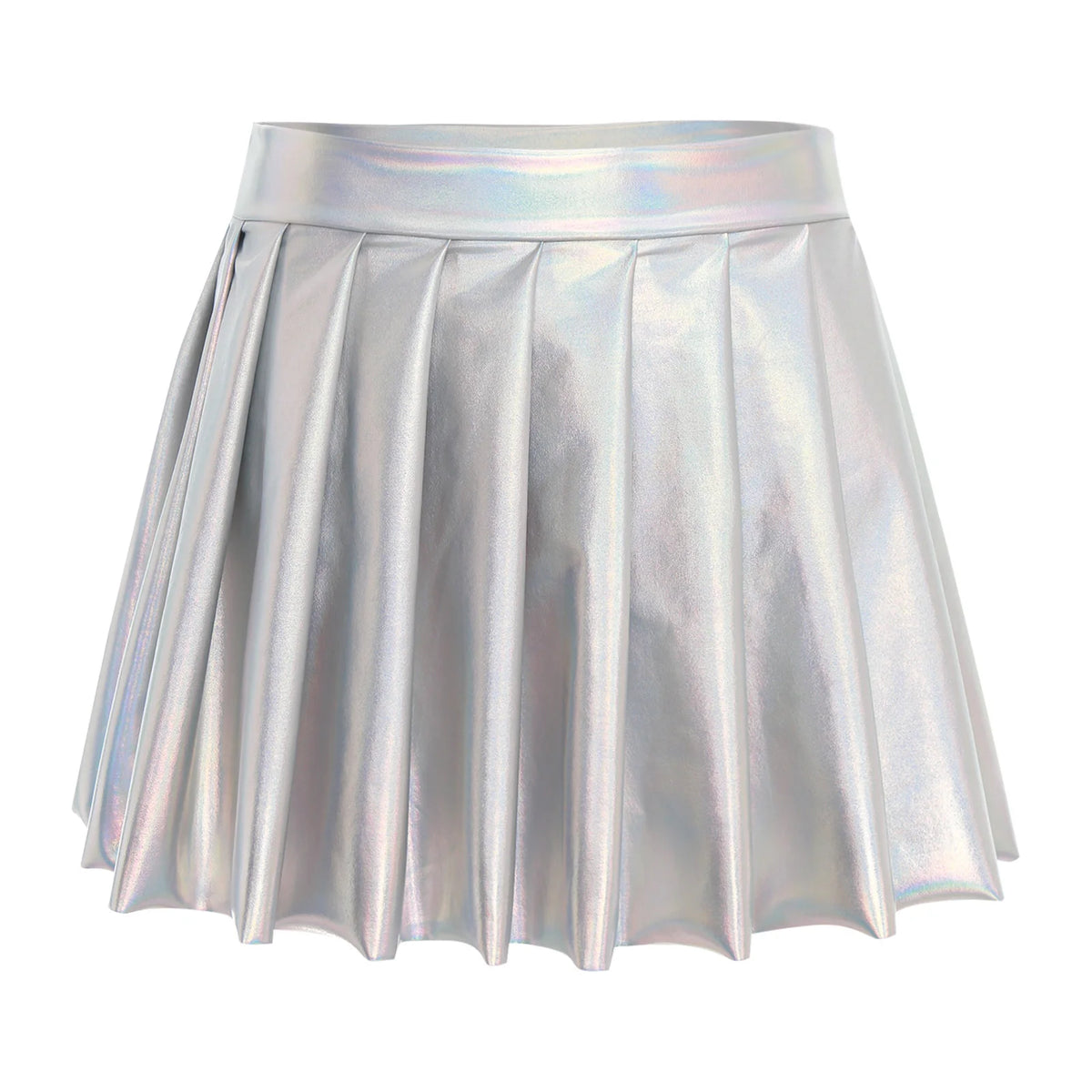 Galactic Glow Metallic Mini Skirt | Rave Set