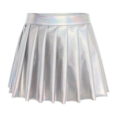 Galactic Glow Metallic Mini Skirt | Rave Set