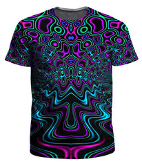 Men’s 3D Print Oversized T-Shirt Multicolor Geometric Swirl-Front View