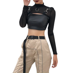 Dark Street O-Ring Mesh Shrug | Rave Set