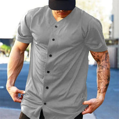 Men’s Oversized Gym T-Shirt Loose Fit Gray_Front View