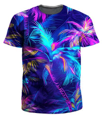 Men’s 3D Print Oversized T-Shirt Multicolor Neon Green_Front View