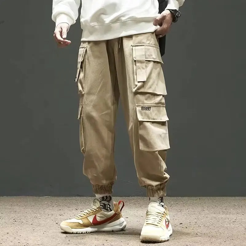 Men’s Street Style Cargo Pants Khaki | Rave Set