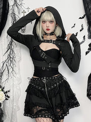 Shadowlock Buckle Hooded Top | Rave Set