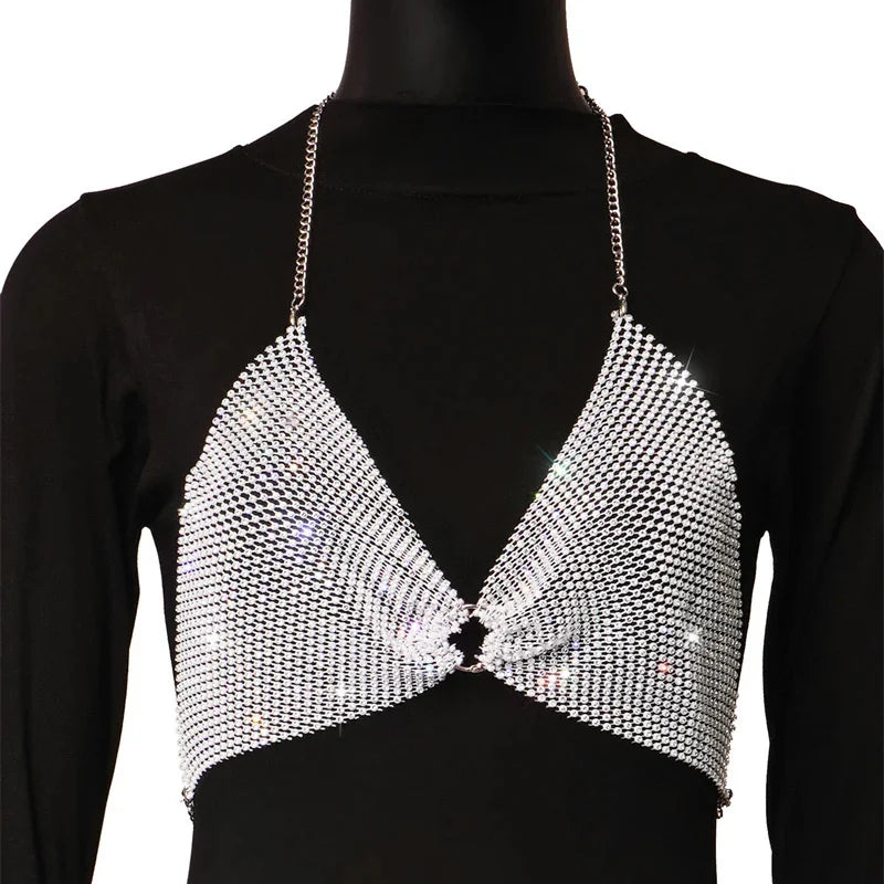 Dazzle Diamond Chain Top | Rave Tops