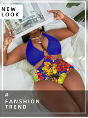 Blue Sapphire Women’s Floral One-Piece | Rave Set