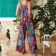 Boho Knit Summer Jumpsuit Blue | Rave Set