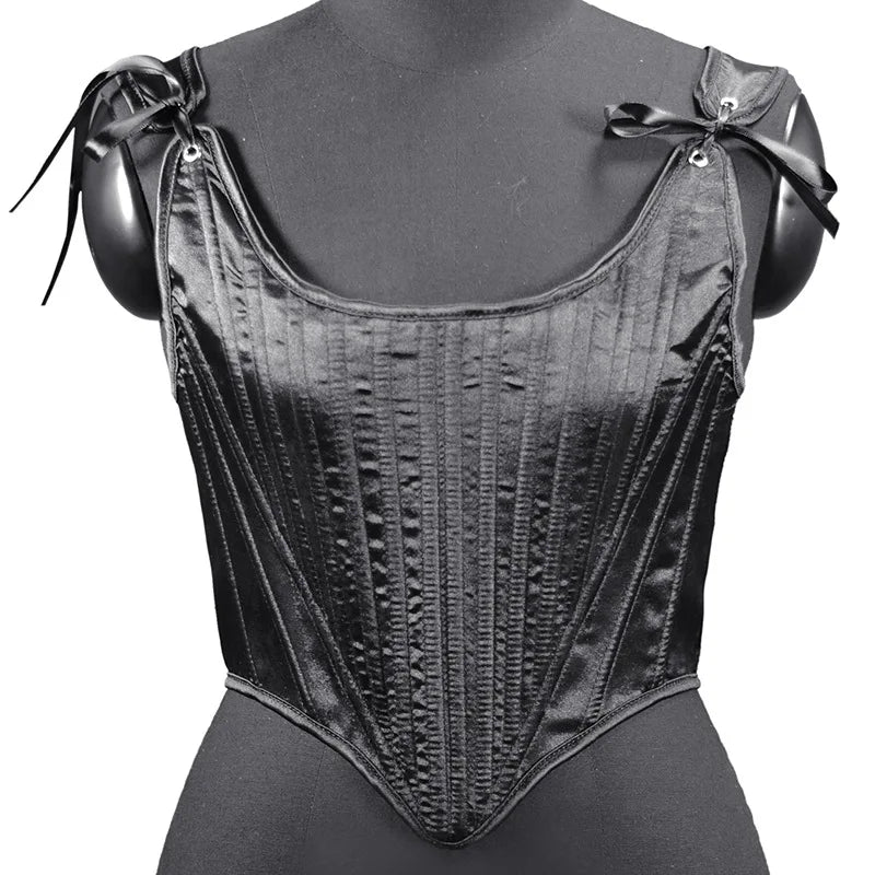 Shadow Bloom Women’s Satin Corset Top | Rave Set