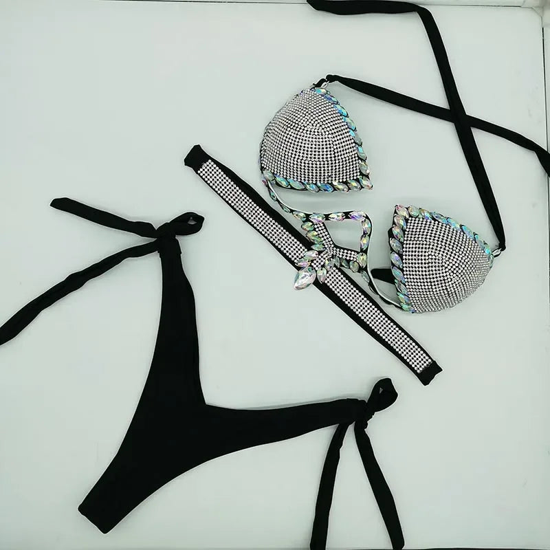 Midnight Dazzling Women's Bikini Set | Rave Set