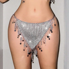 Starstruck Women’s Silver Fringe Bikini Set | Rave Set