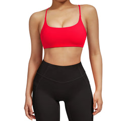 VibeWave Scarlet Women's Sports Top | Rave Set