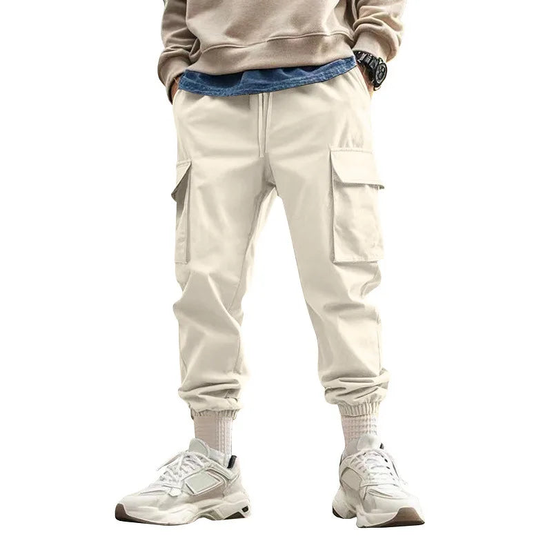 Coreplay Utility Fit Men's Beige Cargo Joggers | Rave Set