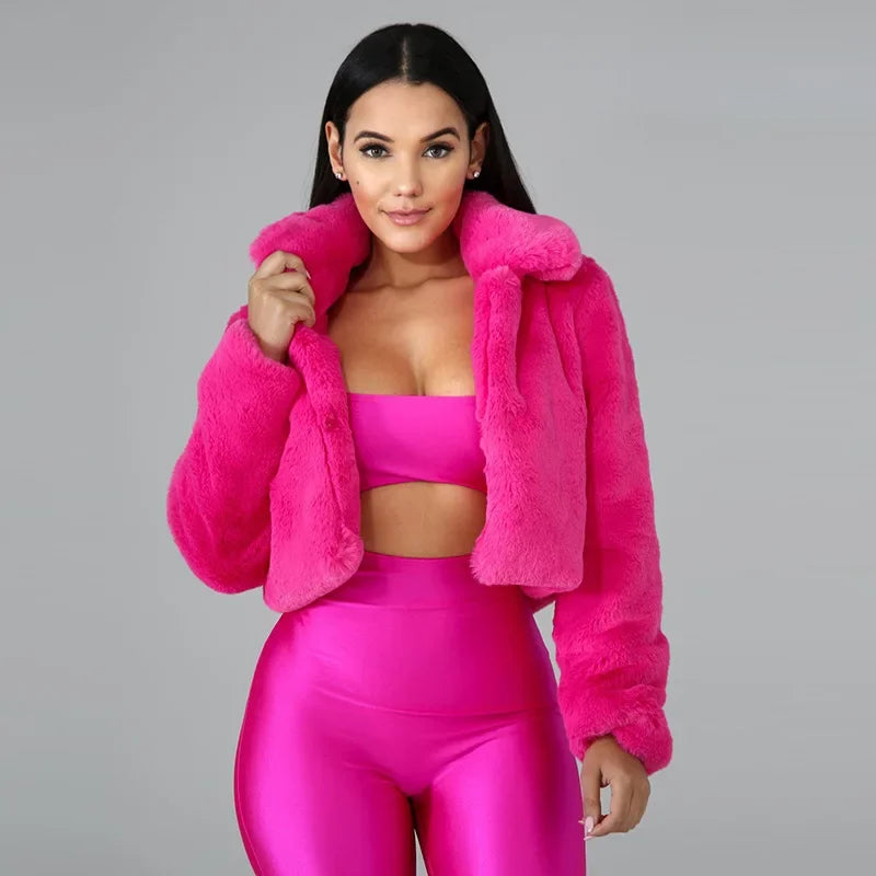 Power Puff Women’s Rose Crop Jacket | Rave Set