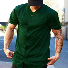 Men’s Oversized Gym T-Shirt Loose Fit Green_Front View