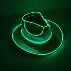 Neon Outlaw Green LED Cowboy Hat | Rave Set