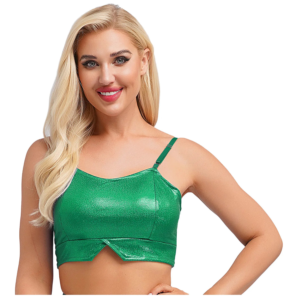 Neon Mirage Metallic Crop Top | Rave Set