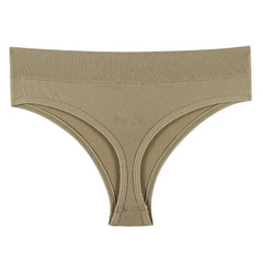 Women's Khaki Glow Seamless Cheeky Bottom | Rave Set