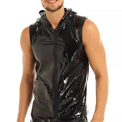 Dark Mode Men's Hooded Tank Top | Rave Set