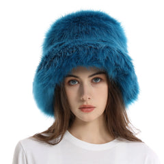 Navy Wave Plush Bucket Hat | Rave Set