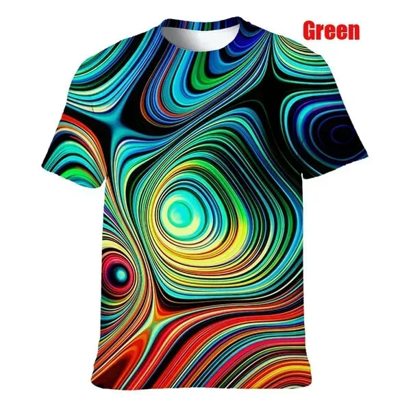 Green Pulse 3D Psychedelic Tee | Rave Set