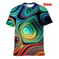 Green Pulse 3D Psychedelic Tee | Rave Set