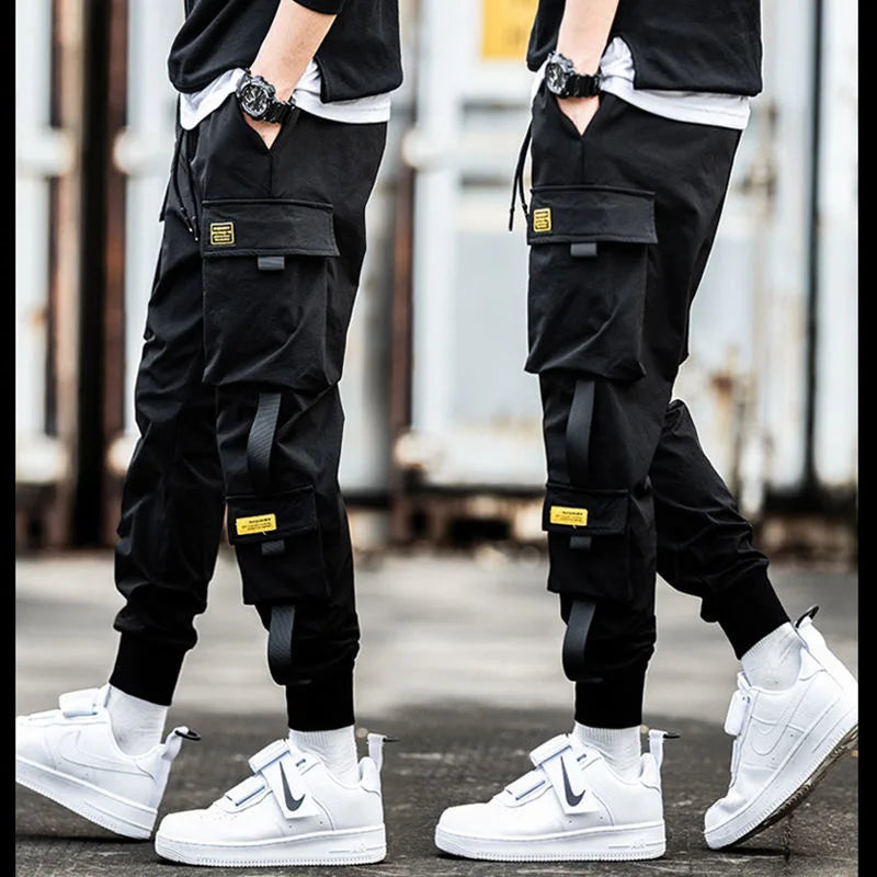 Streetwear Cargo Pants for Men Black | Rave Set