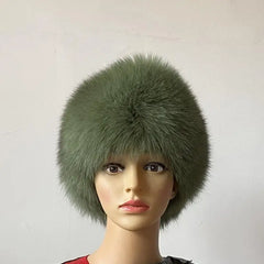Soft Olive Faux Fur Winter Hat | Rave Set