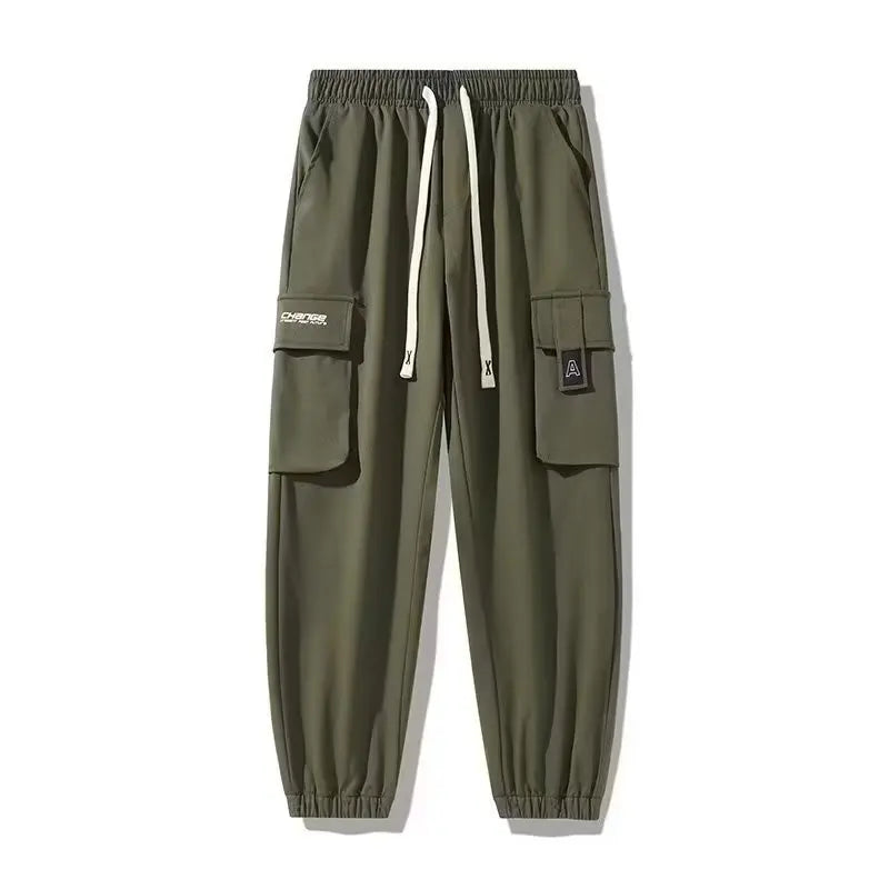 Multi Pocket Cargo Pants for Men Army Green | Rave Set