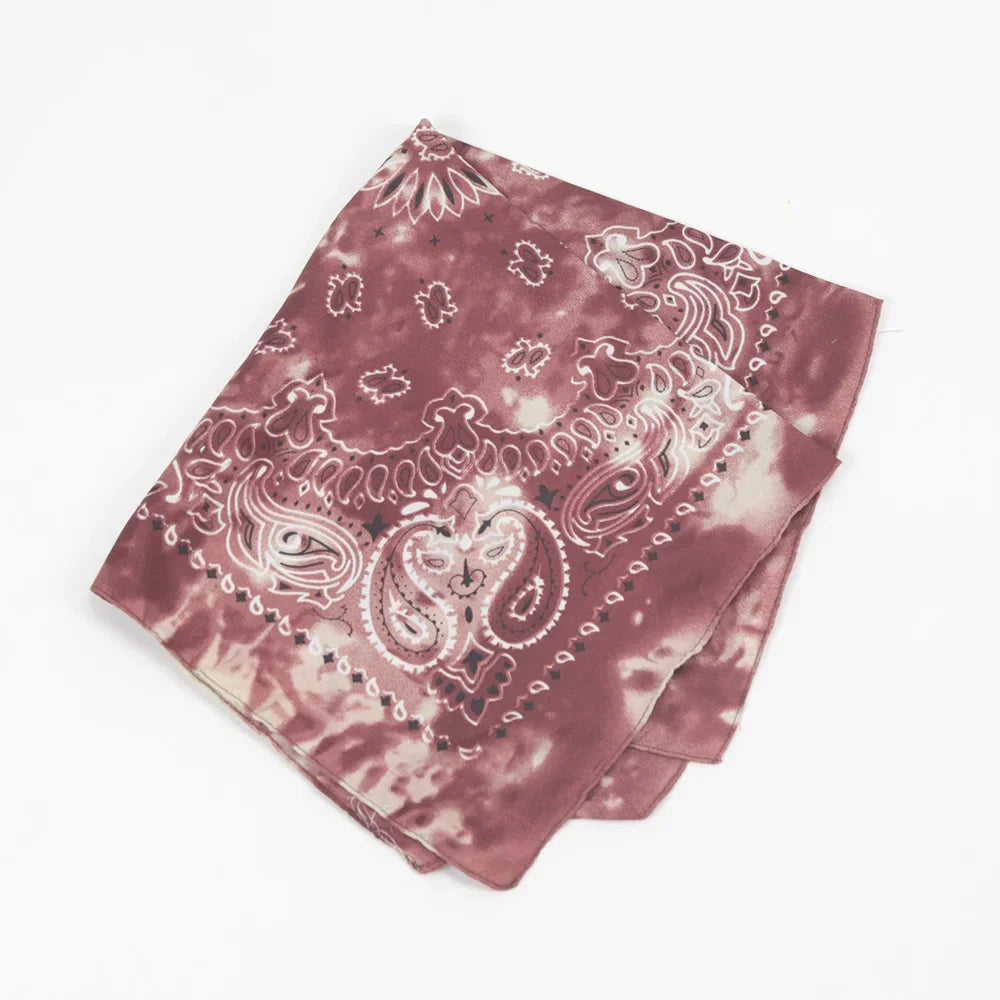Paisley Print Unisex Brown Tie-Dye Bandana | Rave Set