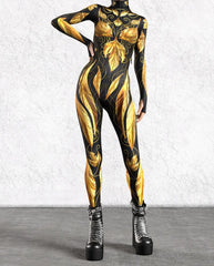 Auric Vine Regal Metallic Jumpsuit | Rave Set