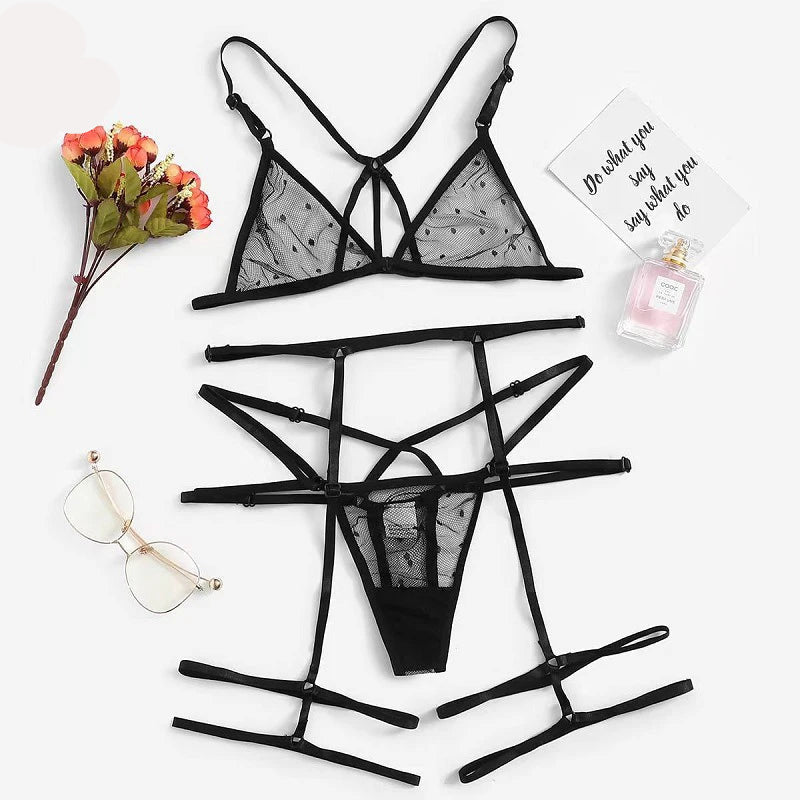 Twilight Polka Mesh Wrap Set | Rave Set