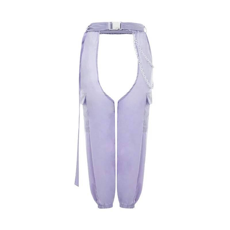 Lavender Vibe Women's Buckle Pants | Rave Set